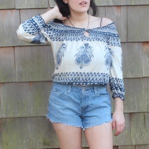 Paisley Off Shoulder Top